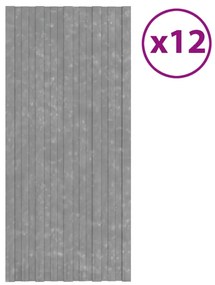 vidaXL Dakpanelen 12 st 100x45 cm gegalvaniseerd staal zilverkleurig