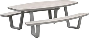 Garden Impressions Sarria picknick set ovaal 220 x 193 cm - taupe