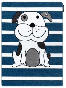 Tapijt PETIT PUPPY HOND HONDJE  blauw