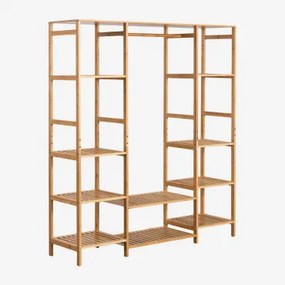 Open Kast Met Planken Van Bamboehout Krauford Natuurlijk Hout - Sklum