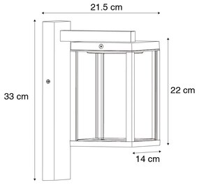 Buiten wandlantaarn zwart incl. LED IP54 - Ferdinand Modern IP54 Buitenverlichting