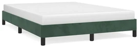 vidaXL Bedframe fluweel donkergroen 140x200 cm