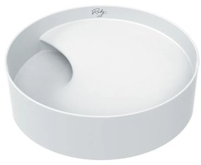 Sanigoods Twist opbouw waskom 40x40cm glans wit