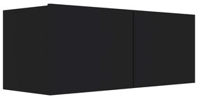vidaXL Tv-meubel 80x30x30 cm bewerkt hout zwart