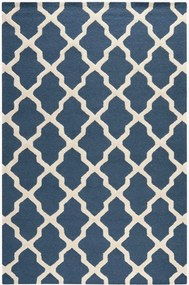 Handgetuft laagpolig wollen vloerkleed Ava