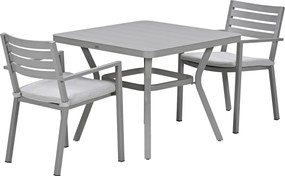 Garden Impressions Amarillo bistro tuinset 3-delig - Mina tuintafel 90x90 taupe