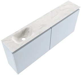 Mondiaz Ture DLux toiletmeubel 120cm clay met wastafel ostra links met kraangat