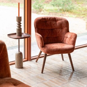 Dutchbone Lenn Retro Fauteuil Terra Fluweel