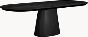 Ovale uitschuifbare eettafel Rauma van hout, 160 - 240 x 100 cm