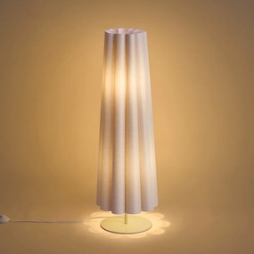 Japandi vloerlamp beige met stoffen kap 95cm 2-lichts - Jenni