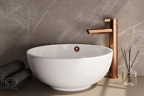 Brauer Copper Edition ColdStart verhoogde wastafelkraan energy-saving model E koper geborsteld PVD
