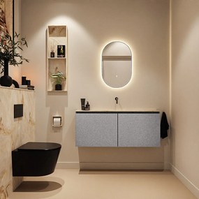 Mondiaz Ture DLux toiletmeubel 120cm plata met wastafel frappe midden zonder kraangat