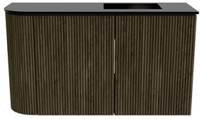Mondiaz Joya 70cm toiletmeubel ronding links shadow met wastafel faye rechts 1 kraangat urban