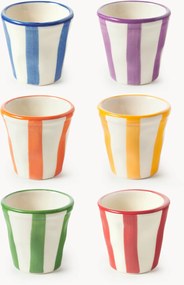 Handgemaakte espressokopjes Righe, 6-delig