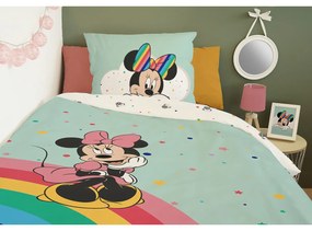 Bedset in katoen, Minnie regenboog