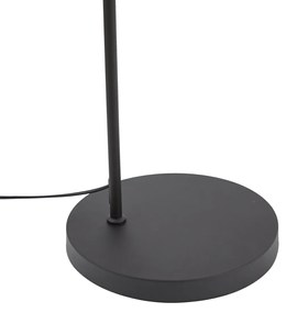 Moderne vloerlamp zwart met ronde tafel - Ostrich
