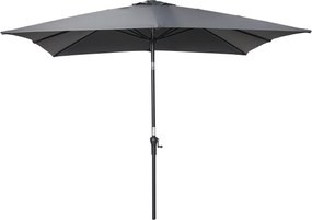 Garden Impressions Lotus stokparasol 250x250 - donker grijs