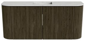 Mondiaz Joya DLux 95cm toiletmeubel ronding links/rechts shadow met wastafel faye midden zonder kraangat opalo