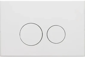 QeramiQ Dely Swirl Toiletset - 36.3x51.7cm - Geberit UP320 Burda inbouwreservoir - slim zitting - mat witte metalen bedieningsplaat - ronde knoppen - wit glans 0701131/SW706190/SW1000766/SW1026256