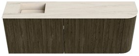 Mondiaz Joya DLux 110cm toiletmeubel ronding rechts shadow met wastafel faye links 1 kraangat meli