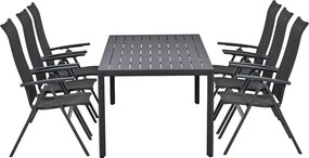 Garden Impressions Siena tuinset 7-delig verstelbaar - Kasper tuintafel 220x93 cm