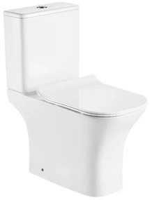 Kerra Kamet randloos staand toilet met softclose zitting wit glans