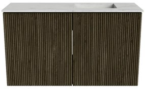 Mondiaz Joya DLux 70cm toiletmeubel shadow met wastafel faye rechts 1 kraangat opalo