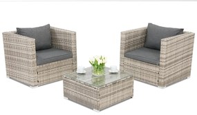 Technorattan set Roma 2 Terras Garden Point grijs