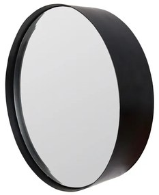 Kleine Ronde Spiegel Zwart 36 Cm - 7.5x36cm