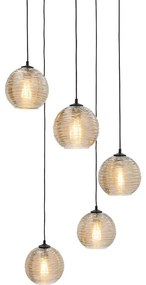 Goossens Hanglamp Soleil, Hanglamp met 5 lichtpunten Ø50cm