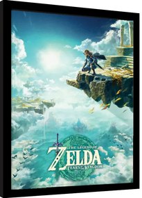 Ingelijste poster The Legend of Zelda: Tears of the Kingdom - Hyrule Skies