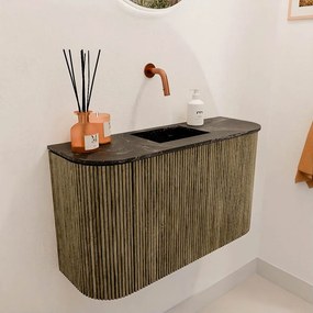 Mondiaz Joya DLux 75cm toiletmeubel ronding links/rechts dusk met wastafel faye midden zonder kraangat lava