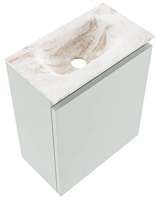 Mondiaz Ture DLux toiletmeubel 40cm greey met wastafel frappe midden zonder kraangat