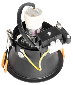 Set van 6 moderne inbouwspots zwart draai- en kantelbaar - Alloy