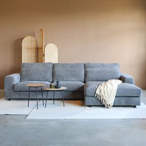 PEPP Interiors Lech Ribstof Hoekbank Grijs