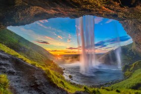 Foto Behind the waterfall - Seljalandsfoss Waterfall, DieterMeyrl