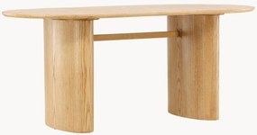 Ovale eettafel Isolde met houtlook, 180 x 90 cm