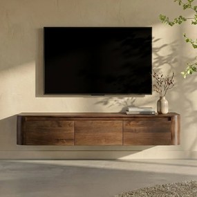 Hangend Tv-meubel Donker Hout 160 Cm - 160x40x30cm.