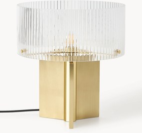Tafellamp Emmi van geribbeld glas