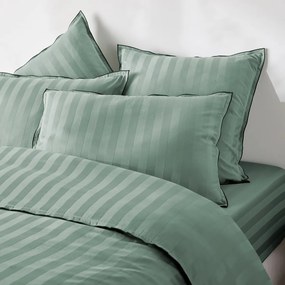 Kussensloop in gewassen satijnkatoen, Victor, gestreept