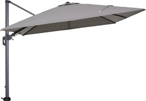 Garden Impressions Hawaii zweefparasol 300x300 cm - frame carbon black - licht grijs doek