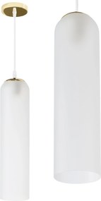 Hangende Glazen Plafondlamp Wit Goud APP665-1CP