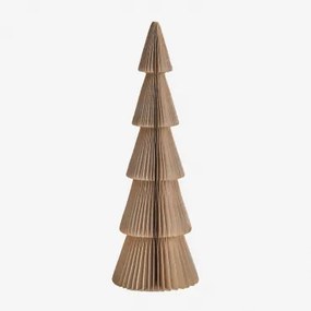 Pak Van 3 Jesper Papieren Kerstbomen Beige Linnen Met Gouden Rand & ↑22.5 Cm - Sklum