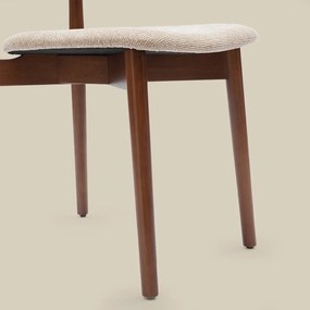 Scandinavische Stoel Walnoot Hout