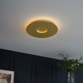 Moderne plafondlamp goud 40cm incl. LED 3-staps dimbaar - Morning Modern rond Binnenverlichting Lamp
