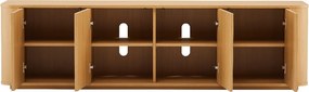 Eiken Tv-meubel Met Ronde Hoeken - 180x40x50cm.
