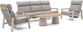 Stoel-bank loungeset Bellagio | 5 personen | Loungeset Beige | Aluminium | Kees Smit Tuinmeubelen