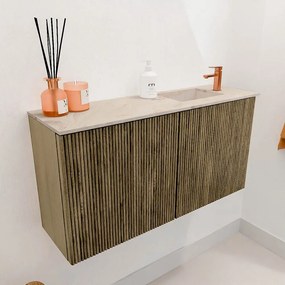 Mondiaz Joya DLux 80cm toiletmeubel dusk met wastafel faye rechts 1 kraangat frappe