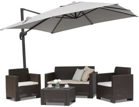 Zweefparasol Siena 3x3m Garden Point grijs