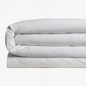 Dekbedovertrek Van Perkaalkatoen Lesia Met Een Draaddichtheid Van 180 Tc Wit & Bed 135/140cm (220 X 220 Cm) - Sklum